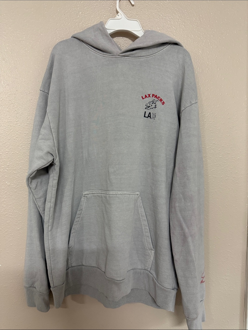 LAX PACKS Dragon Print Light Grey Hoodie